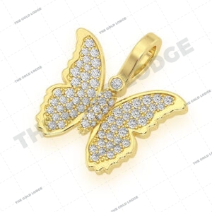 BUTTERFLY EMOJI PENDANT 14K