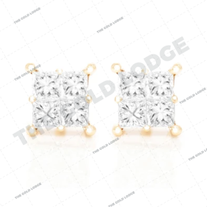 QUAD STUD EARRINGS 14K