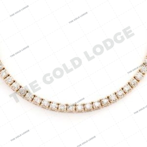 9PT PRONG SET TENNIS NECKLACE 14K 15.00CTW