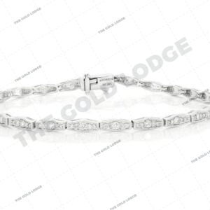 ANGLED HEX LINK BRACELET 14K 1CTW